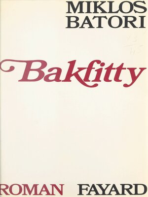 cover image of Bakfitty